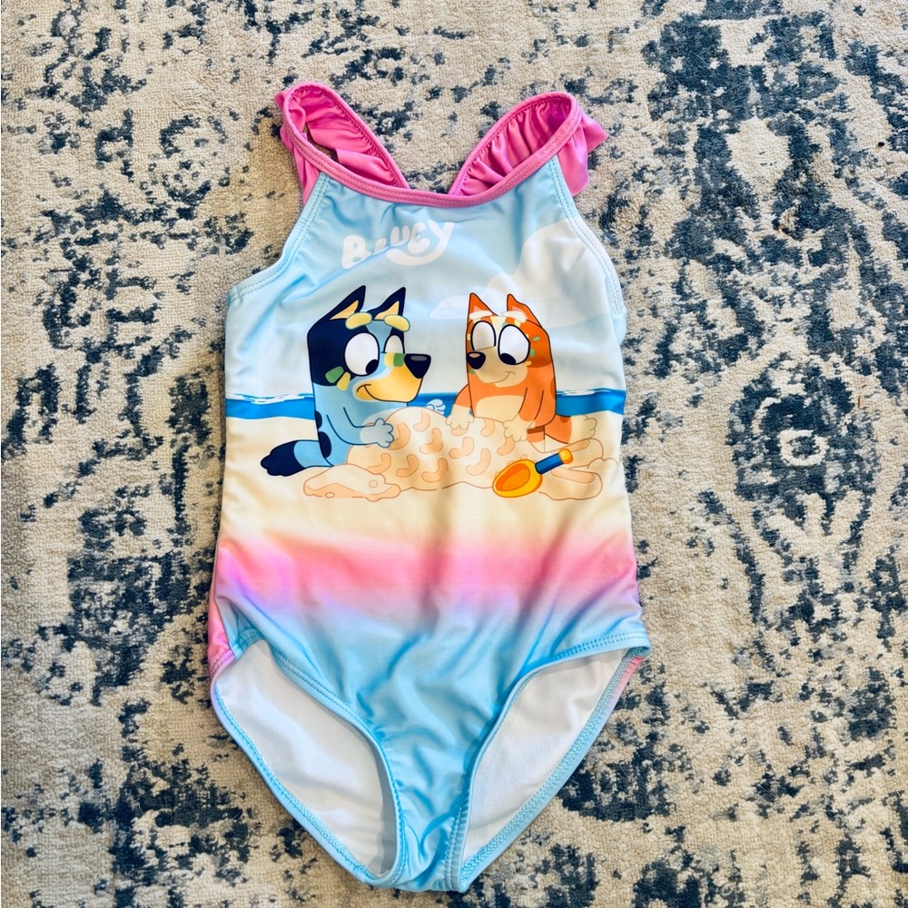 Bluey Swimsuit- Pink and Blue - 5T